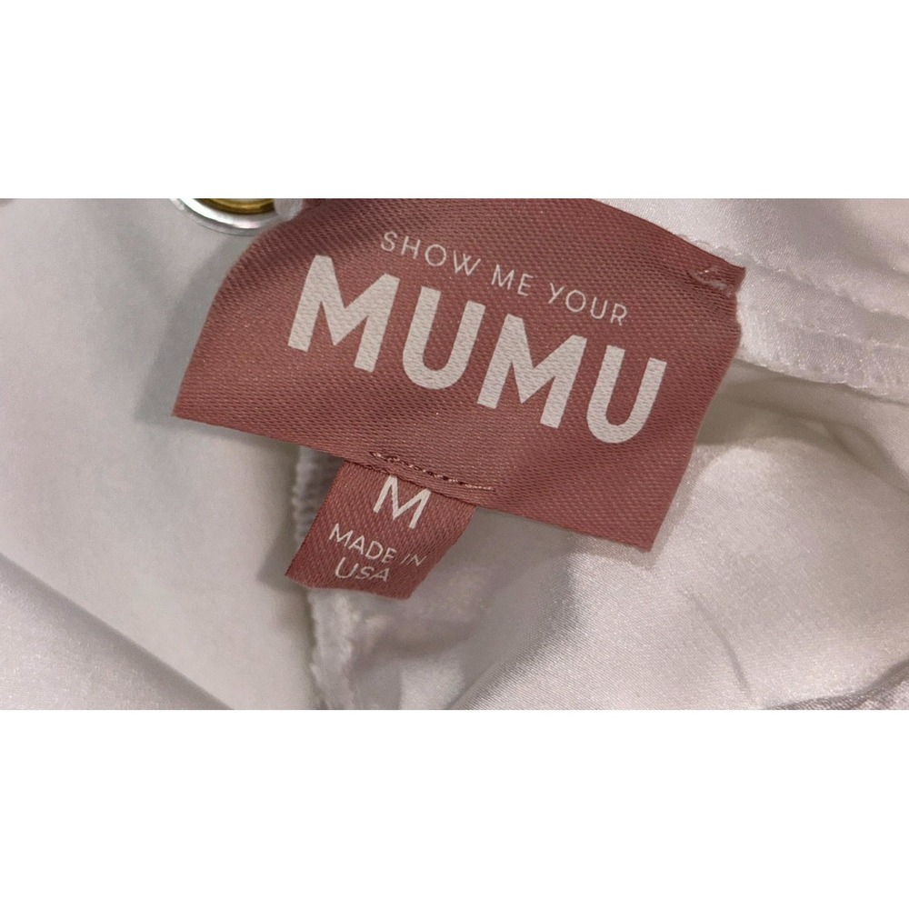 Show Me Your Mumu Clarissa Corset Dress Women Medium White Self Lined Luxe Satin - Picture 6 of 15